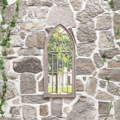 Oglindă de grădină, nisipiu, 70x30 cm, fier, uz exterior GartenMobel Dekor
