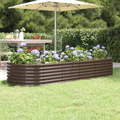 Strat înălțat grădină 224x80x36 cm oțel vopsit electrostatic GartenMobel Dekor