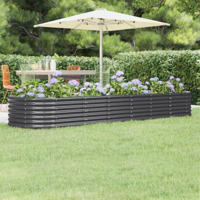 Strat înălțat grădină 296x80x36 cm oțel vopsit electrostatic GartenMobel Dekor