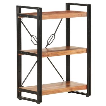 Bibliotecă cu 3 rafturi, 60x30x80 cm, lemn masiv de acacia GartenMobel Dekor