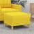 Taburet, galben deschis, 60x50x41 cm, material textil GartenMobel Dekor