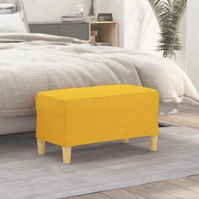 Bancă, galben deschis, 70x35x41 cm, textil GartenMobel Dekor