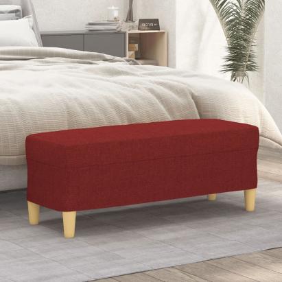 Bancă, roșu vin, 100x35x41 cm, textil GartenMobel Dekor
