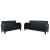 Set canapea 2 buc. Piele artificială Negru GartenMobel Dekor