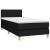 Pat box spring cu saltea, negru, 90x190 cm, textil GartenMobel Dekor