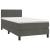 Pat box spring cu saltea, gri închis, 90x200 cm, catifea GartenMobel Dekor