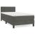 Pat box spring cu saltea, gri închis, 90x200 cm, catifea GartenMobel Dekor