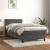 Pat box spring cu saltea, gri închis, 90x200 cm, catifea GartenMobel Dekor