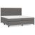 Pat box spring cu saltea, gri, 200x200 cm, piele ecologică GartenMobel Dekor