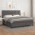 Pat box spring cu saltea, gri, 200x200 cm, piele ecologică GartenMobel Dekor