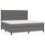 Pat box spring cu saltea, gri, 200x200 cm, piele ecologică GartenMobel Dekor
