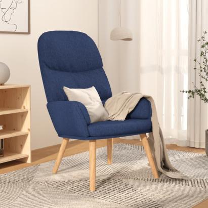 Scaun de relaxare, albastru, material textil GartenMobel Dekor