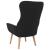 Scaun de relaxare, negru, material textil GartenMobel Dekor