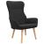 Scaun de relaxare, negru, material textil GartenMobel Dekor