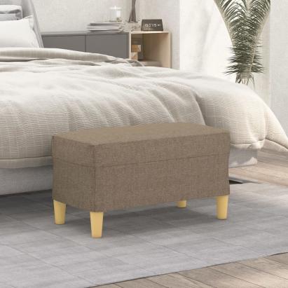 Bancă, gri taupe, 70x35x41 cm, textil GartenMobel Dekor