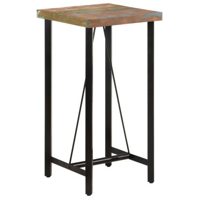 Masă de bar, 55x55x107 cm, lemn masiv reciclat și fier GartenMobel Dekor