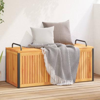 Cutie perne de exterior 110x45x42/53cm lemn masiv acacia/oțel GartenMobel Dekor