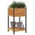 Jardinieră de grădină cu raft 45x45x80cm lemn masiv acacia/oțel GartenMobel Dekor