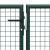 Poartă de grădină, verde, 400 x 150 cm, oțel GartenMobel Dekor