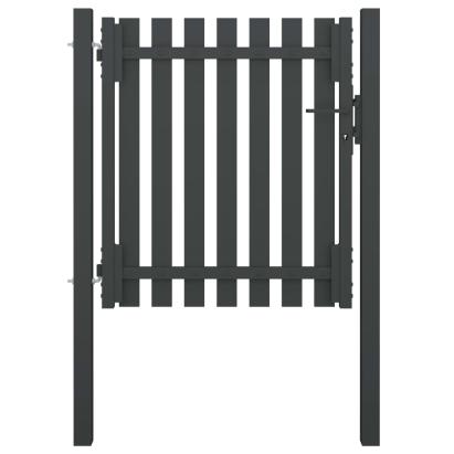 Poartă de gard grădină, antracit, 1 x 1,25 m, oțel GartenMobel Dekor