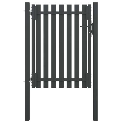 Poartă de gard grădină, antracit, 1 x 1,7 m, oțel GartenMobel Dekor