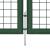 Poartă de grădină din plasă, verde, 400x175 cm, oțel galvanizat GartenMobel Dekor