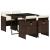 Set mobilier de grădină, 5 piese, cu perne, maro, poliratan GartenMobel Dekor