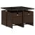 Set mobilier de grădină, 5 piese, cu perne, maro, poliratan GartenMobel Dekor