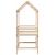 Pat etajat cu scară și acoperiș, alb, 90x200 cm, lemn masiv pin GartenMobel Dekor