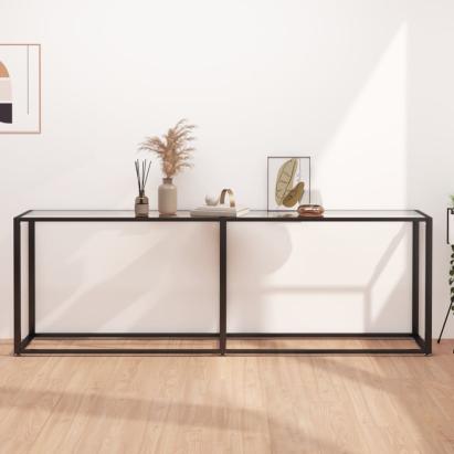 Masă consolă, transparent, 220x35x75,5 cm, sticlă securizată GartenMobel Dekor