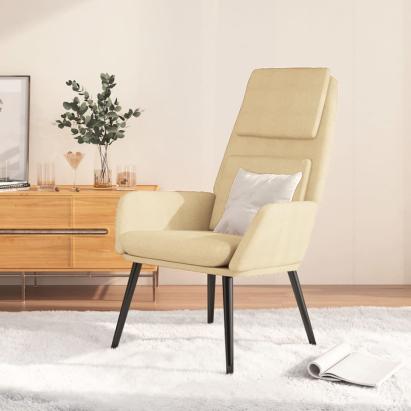 Scaun de relaxare, crem, material textil GartenMobel Dekor