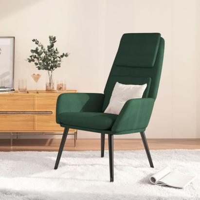 Scaun de relaxare, verde închis, material textil GartenMobel Dekor
