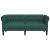 Canapea Chesterfield cu 2 locuri, verde închis, material textil GartenMobel Dekor