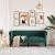 Canapea Chesterfield cu 2 locuri, verde închis, material textil GartenMobel Dekor