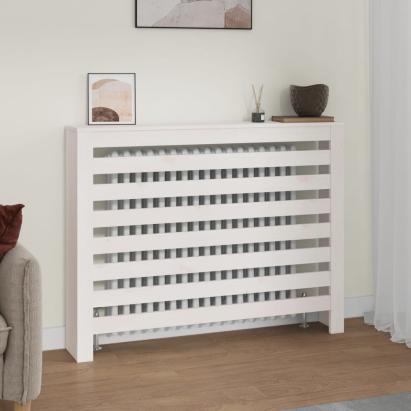 Mască pentru calorifer, alb, 108,5x19x84 cm, lemn masiv de pin GartenMobel Dekor