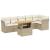 Set canapele de grădină, 7 piese, cu perne, bej, poliratan GartenMobel Dekor