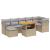 Set canapele de grădină, 8 piese, cu perne, bej, poliratan GartenMobel Dekor