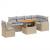 Set canapele de grădină, 7 piese, cu perne, bej, poliratan GartenMobel Dekor