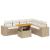 Set canapele de grădină, 7 piese, cu perne, bej, poliratan GartenMobel Dekor