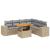 Set canapele de grădină, 7 piese, cu perne, bej, poliratan GartenMobel Dekor
