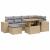 Set canapele de grădină, 7 piese, cu perne, bej, poliratan GartenMobel Dekor