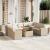 Set canapele de grădină cu perne, 10 piese, bej, poliratan GartenMobel Dekor