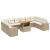 Set canapele de grădină cu perne, 11 piese, bej, poliratan GartenMobel Dekor