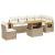 Set canapele de grădină, 7 piese, cu perne, bej, poliratan GartenMobel Dekor