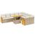 Set canapele de grădină cu perne, 10 piese, bej, poliratan GartenMobel Dekor