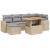 Set canapele de grădină, 7 piese, cu perne, bej, poliratan GartenMobel Dekor