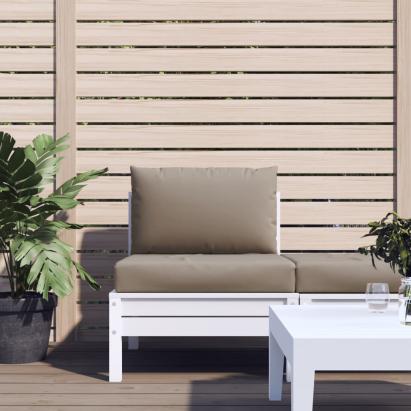 Perne de canapea din paleți, 2 buc., gri taupe, material textil GartenMobel Dekor