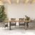 Masă grădină, blat din lemn acacia gri 190x80x75 cm poliratan GartenMobel Dekor