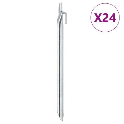Țăruși de cort 24 buc. formă V 29,5 cm Ø20 mm oțel galvanizat GartenMobel Dekor