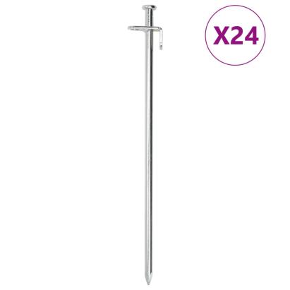 Țăruși de cort, 24 buc., 30 cm, 8 mm, oțel galvanizat GartenMobel Dekor